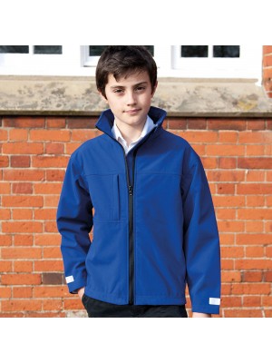 Plain Junior classic softshell 3-layer jacket Result 345 GSM